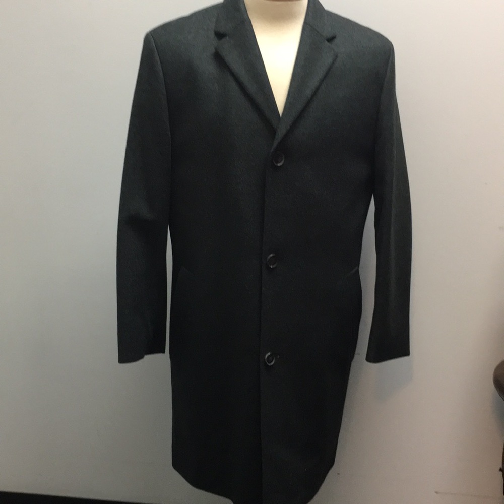 Hugo Boss men’s wool cashmere gray coat size 40R